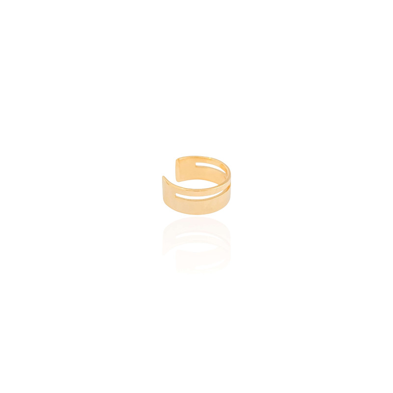 Piercing Liso Vazado Banhado a Ouro 18K