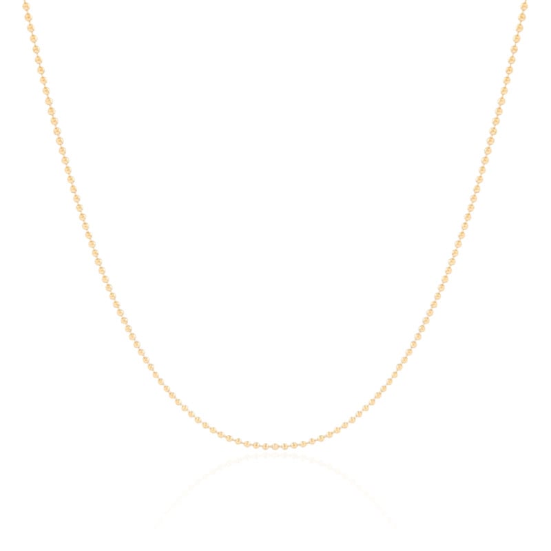 Choker Bolinhas Lisas 1.5 mm Banhado a Ouro 18K