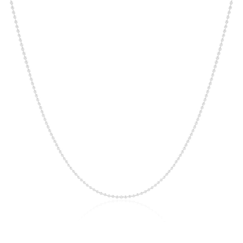 Choker Bolinhas Lisas 1.5 mm Ródio Branco