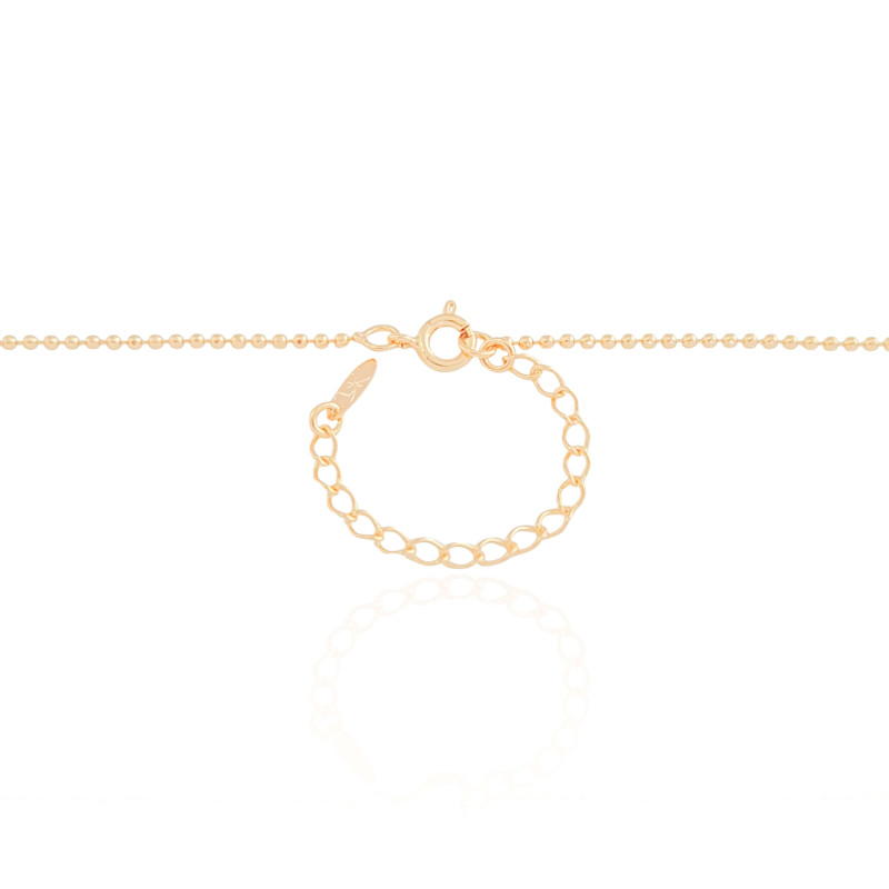 Gargantilha Longa Bolinhas 1.5 mm Banhado a Ouro 18K