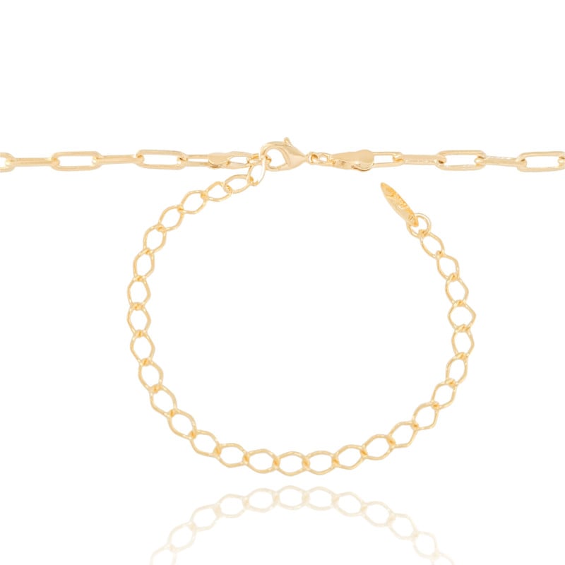 Choker Elos 3x9 mm Banhado a Ouro 18K