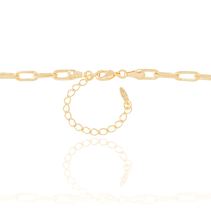 Gargantilha Elos 5 mm Lisos Banhado a Ouro 18K