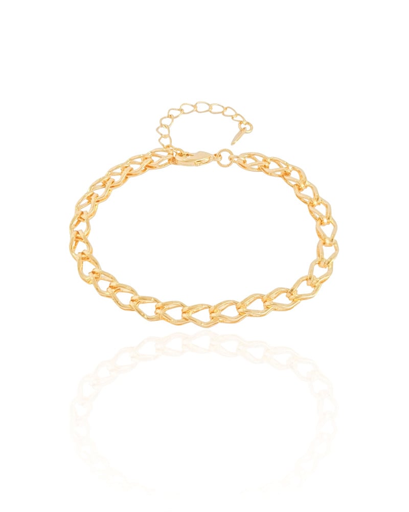 Pulseira Elos Duplos Banhado a Ouro 18K
