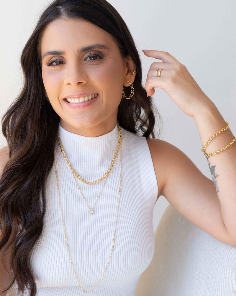 Piercing Três Filetes Lisos Banhado a Ouro 18K