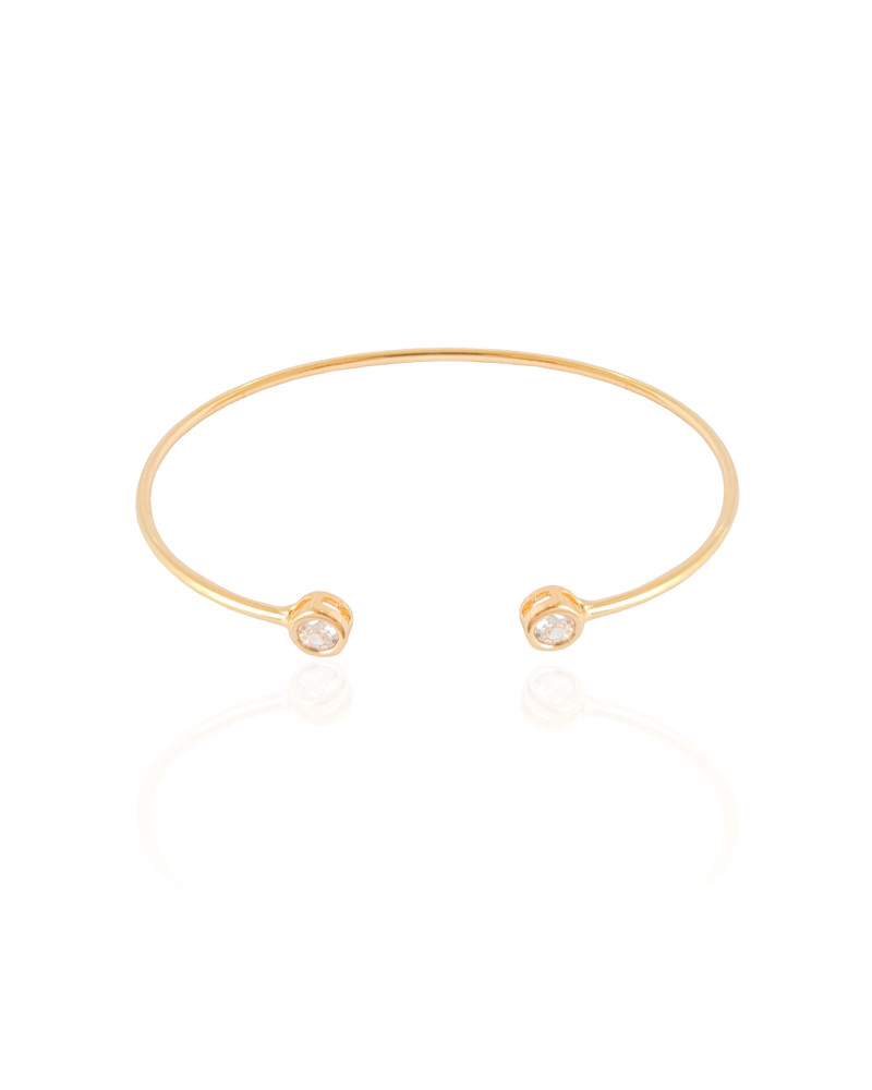 Bracelete Pontos de Luz Cristal Banhado a Ouro 18K