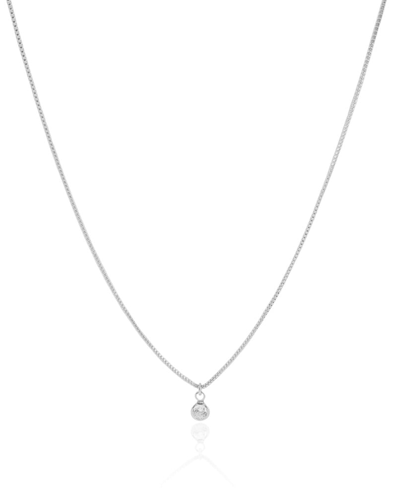 Choker Veneziana Ponto de Luz Ródio Branco
