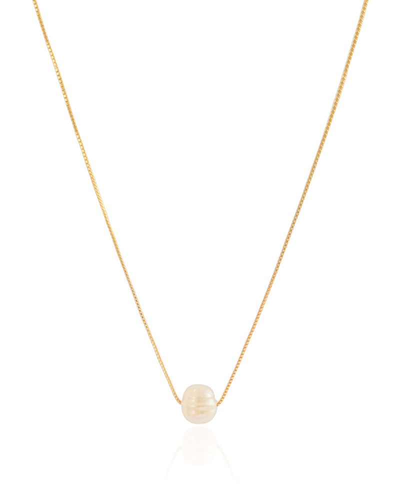 Choker Veneziana Pérola Barroca Banhado a Ouro 18K