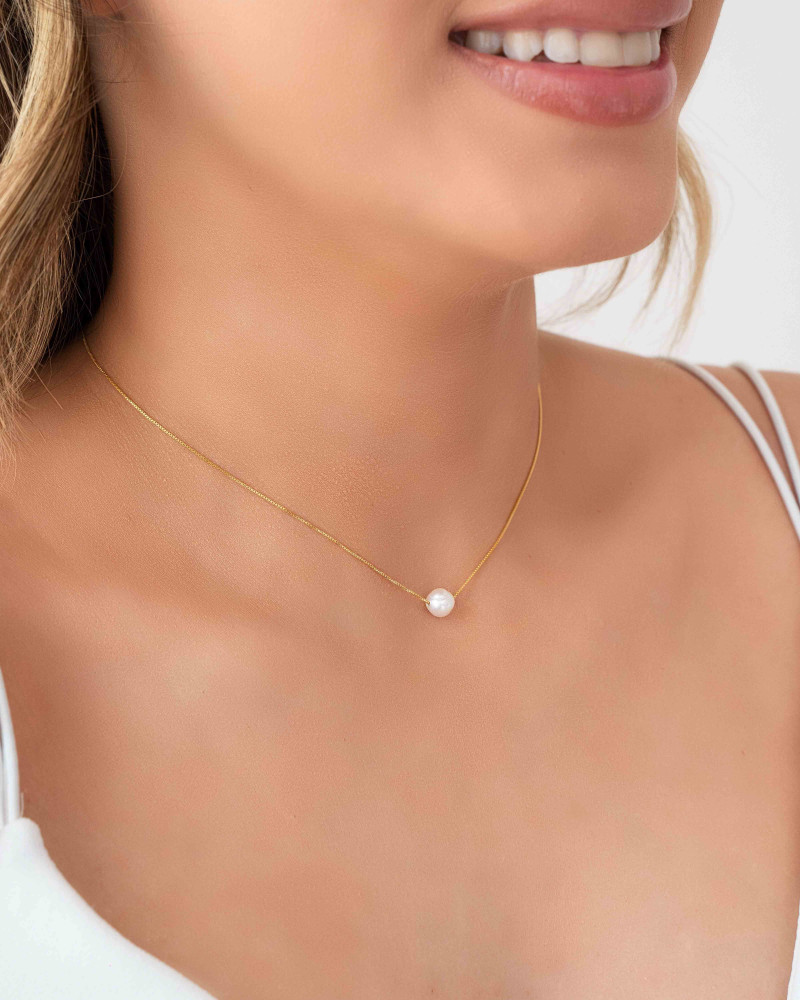 Choker Veneziana Pérola Barroca Banhado a Ouro 18K