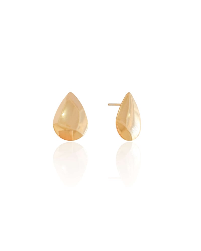 Brinco Gota Lisa 1.7 cm Banhado a Ouro 18K