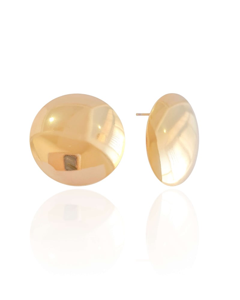 Brinco Redondo Liso 2.8 cm Banhado a Ouro 18K