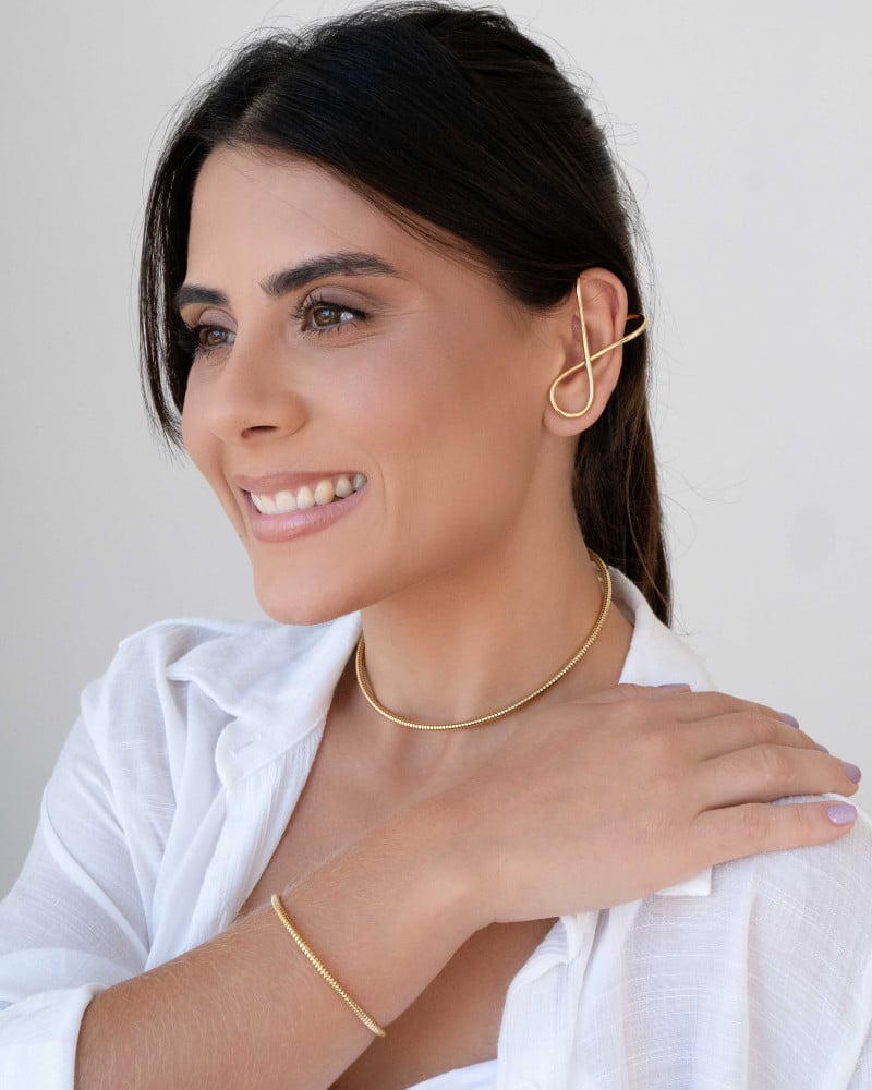 Bracelete Mola Espiral Banhado a Ouro 18K