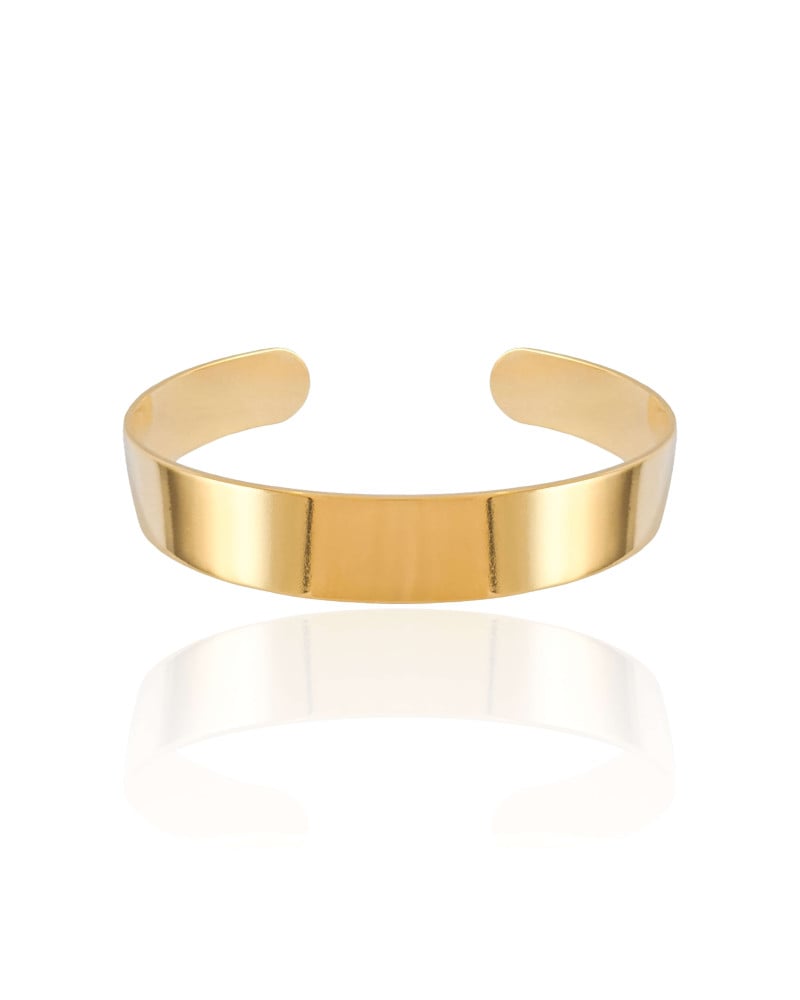 Bracelete Liso 1 cm Banhado a Ouro 18K