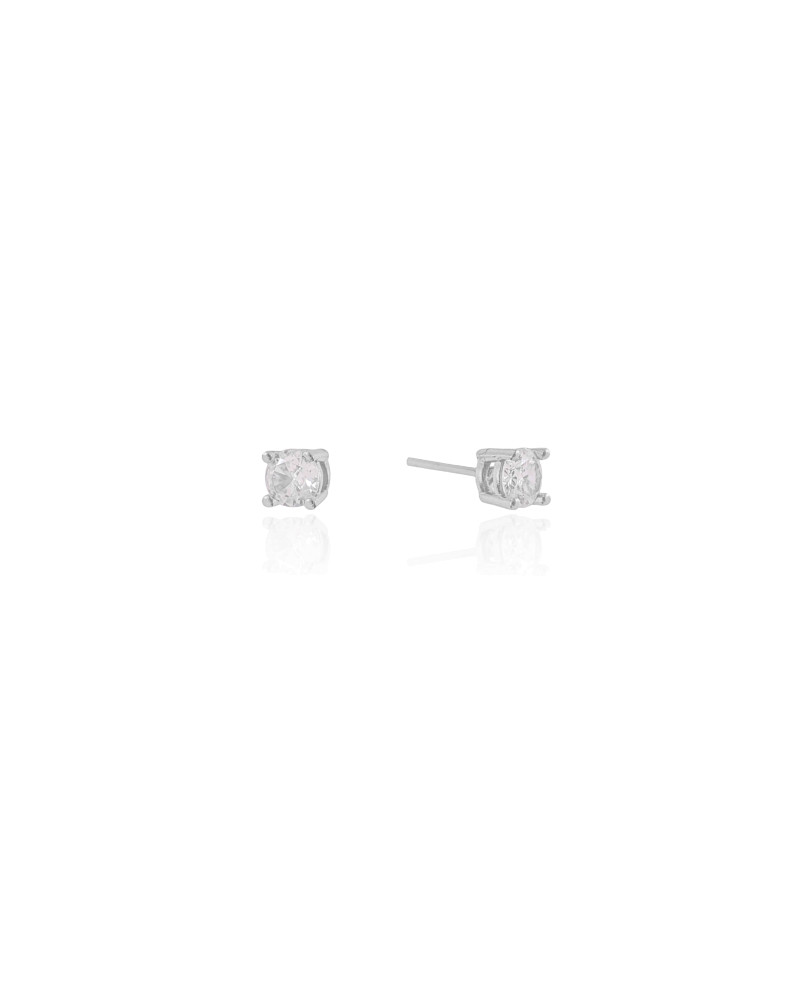 Brinco Ponto de Luz 5 mm Cristal Ródio Branco