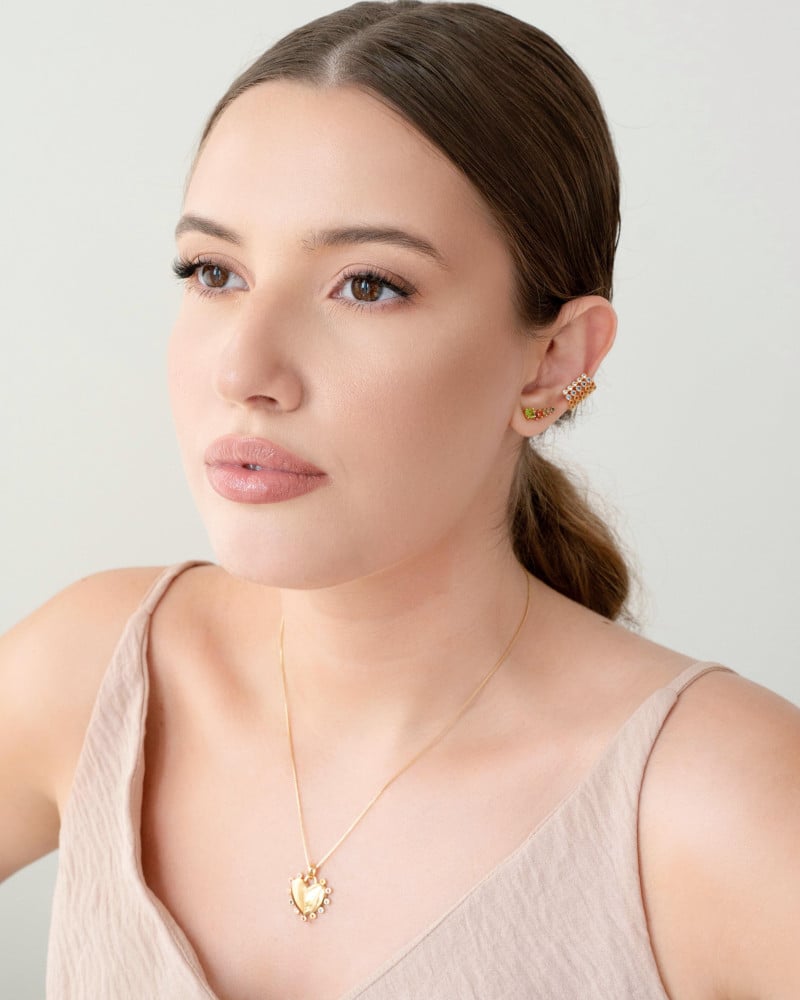 Brinco Ponto de Luz Green Light 4 mm Banhado a Ouro 18K