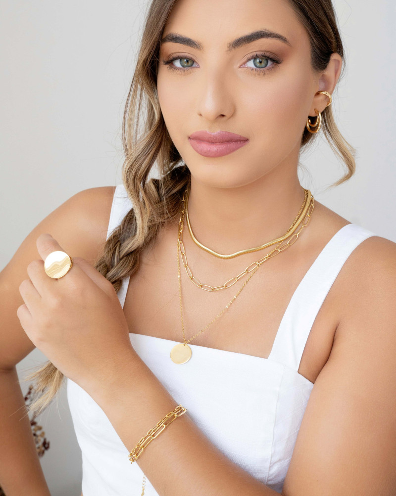 Piercing Torcido Textura Banhado a Ouro 18K