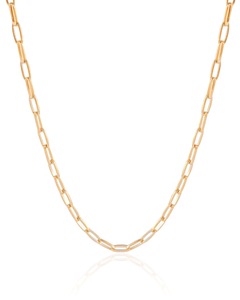 Choker Elos Ovais Banhado a Ouro 18K