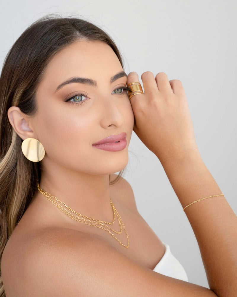 Gargantilha Tripla Elos Banhado a Ouro 18K
