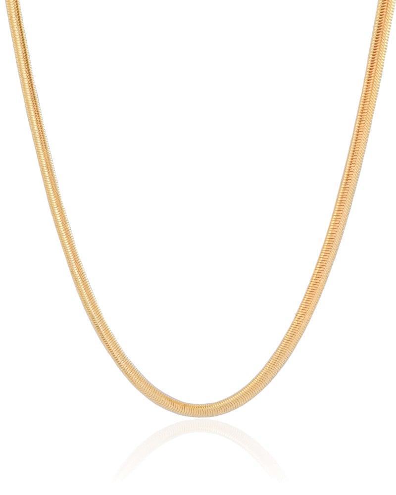 Choker Snake 4 mm Banhado a Ouro 18K