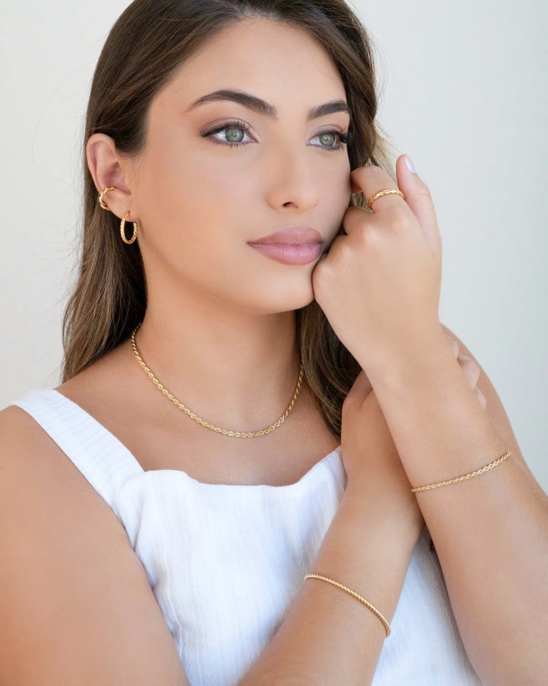 Choker Cordão Baiano 3 mm Banhado a Ouro 18K