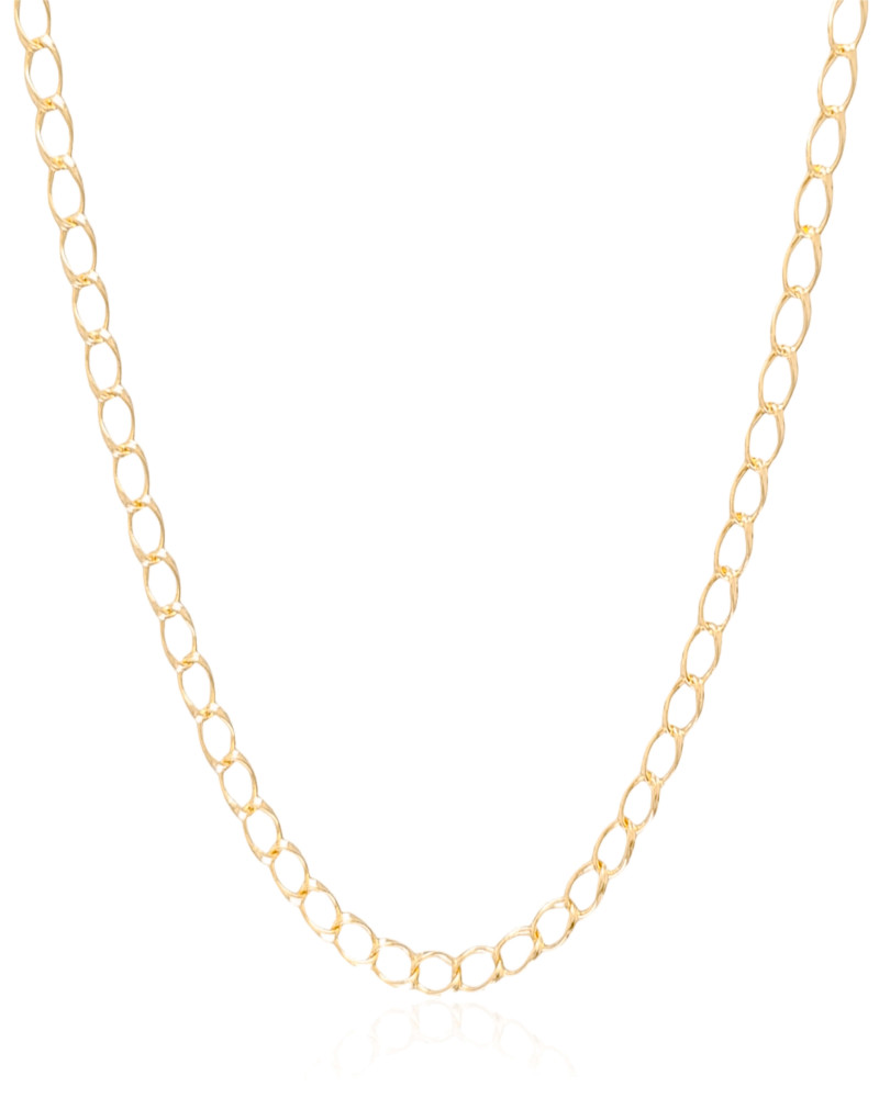 Gargantilhas Elos Trabalhados Banhado a Ouro 18K