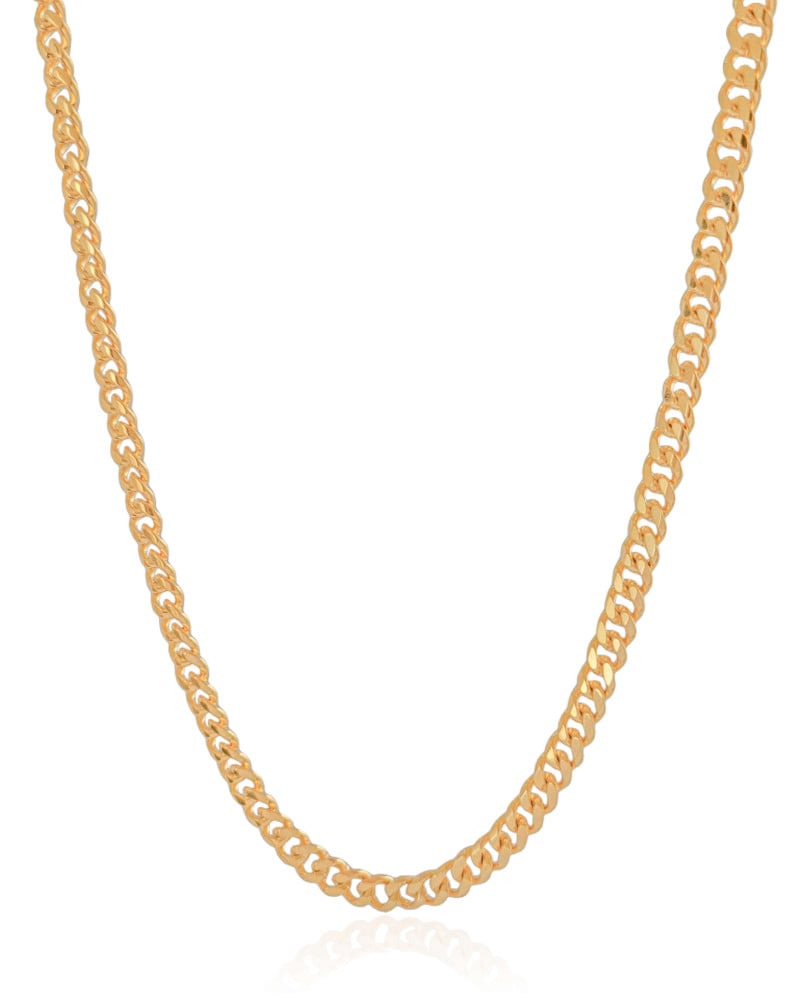 Gargantilha Grumet 6 mm Banhado a Ouro 18K - 45 cm