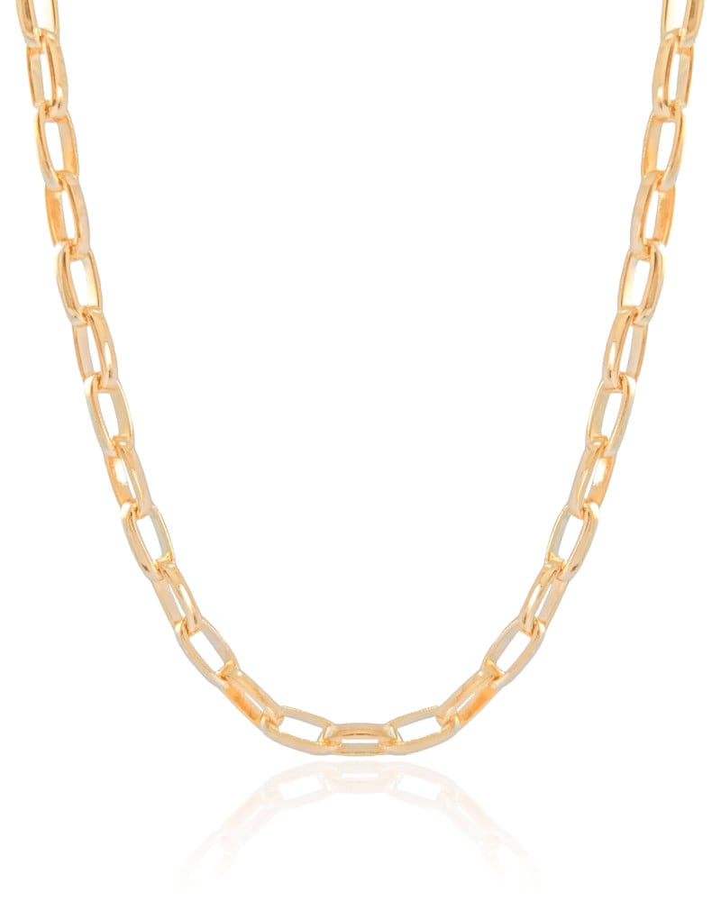 Choker Elos Ovais Lisos Banhado a Ouro 18K