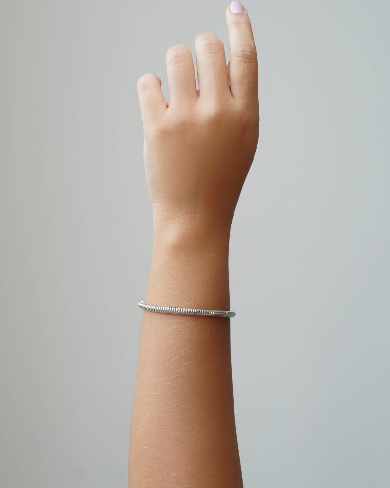 Pulseira Rabo de Rato Ródio Branco