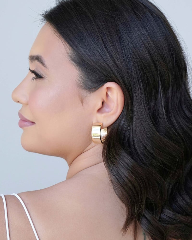 Brinco Argola Lisa Banhado a Ouro 18K