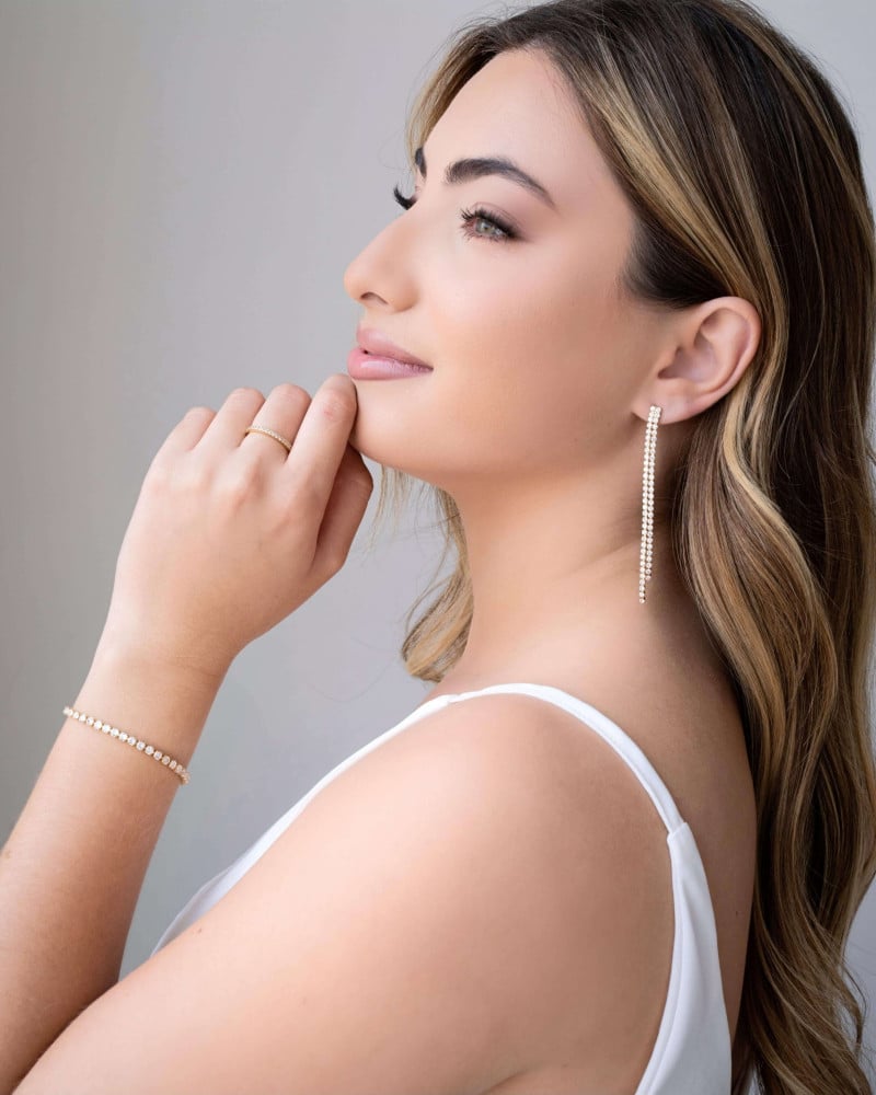 Pulseira Riviera Cristal Banhado a Ouro 18K