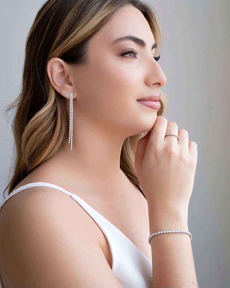 Pulseira Riviera Cristal Ródio Branco