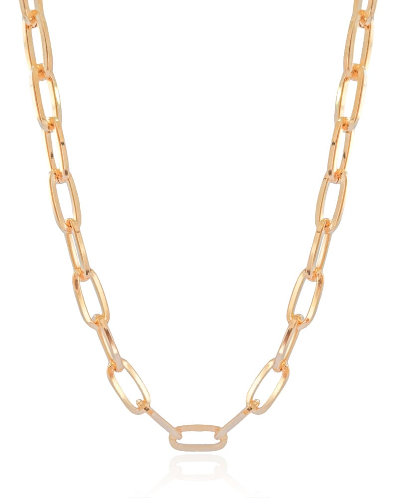 Gargantilha Elos Ovais 8 mm Banhado a Ouro 18K - 45 cm