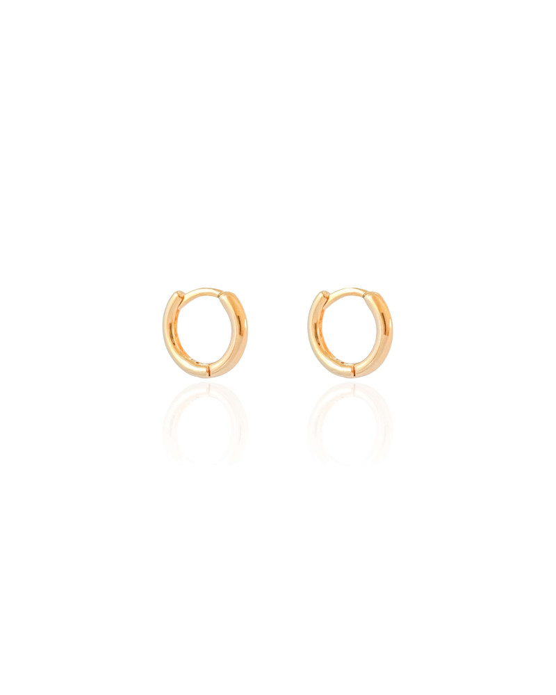 Brinco Argola Lisa 1.1 cm Banhado a Ouro 18K