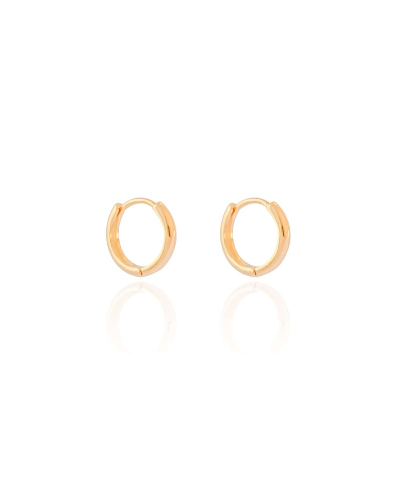 Brinco Argola Lisa 1.4 cm Banhado a Ouro 18K
