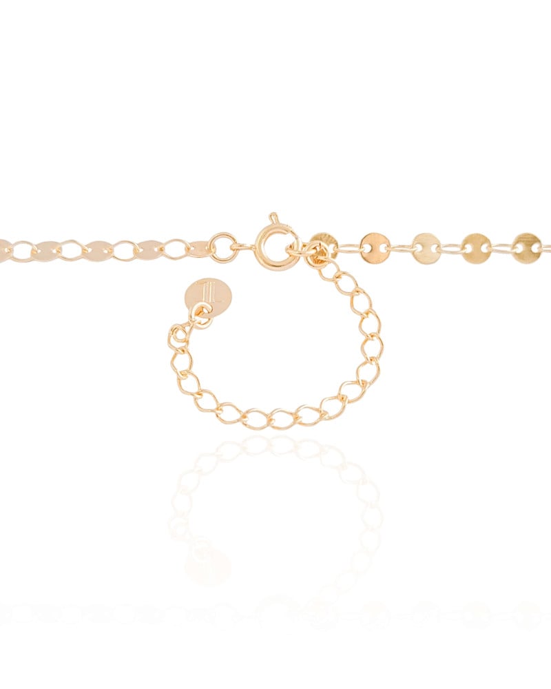 Gargantilha Plaquinhas Redondas 4 mm Banhado a Ouro 18K