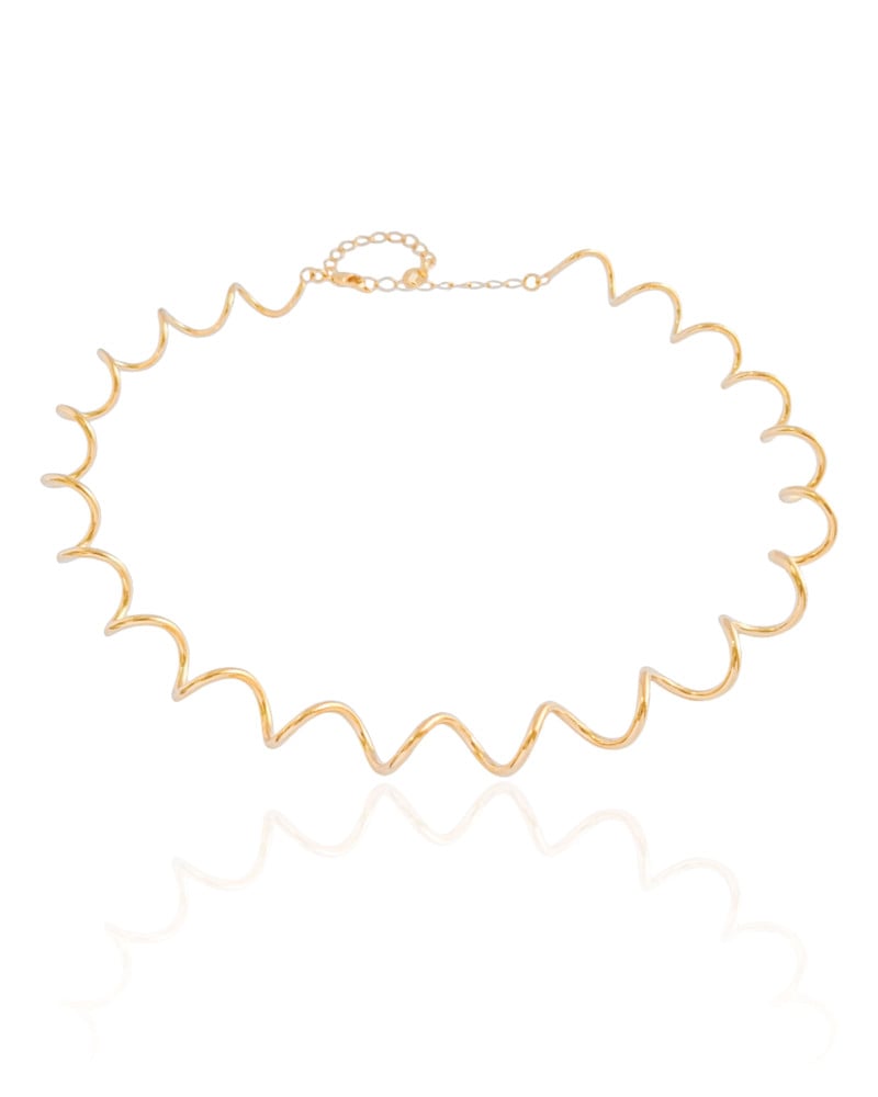 Aro Ondulado Banhado a Ouro 18K