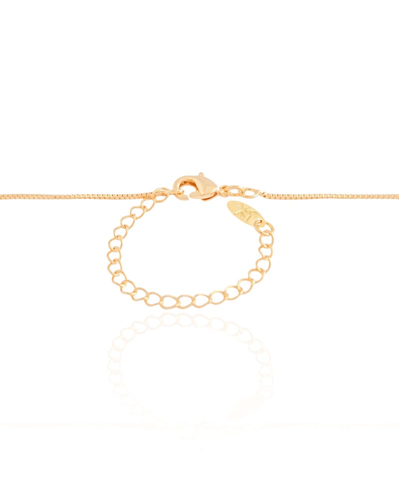 Gargantilha Veneziana Árvore Cravejada Cristal Banhado a Ouro 18K