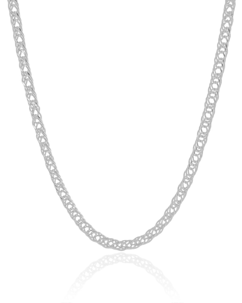 Choker Grumet 4 mm Ródio Branco