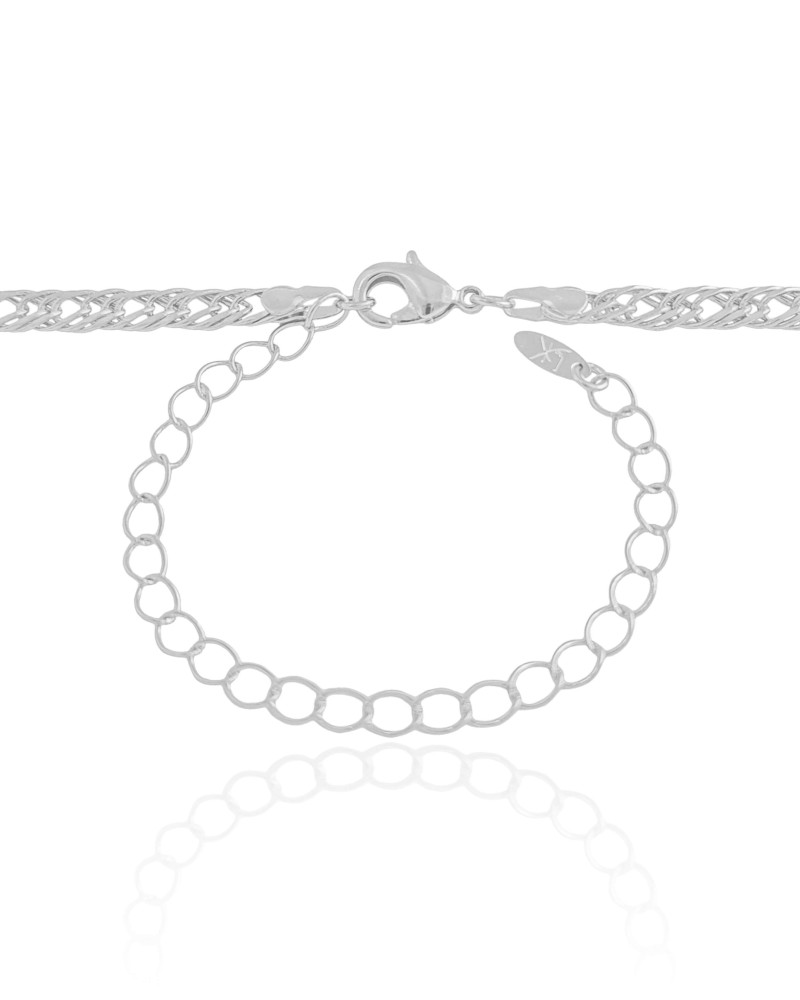 Choker Grumet 4 mm Ródio Branco