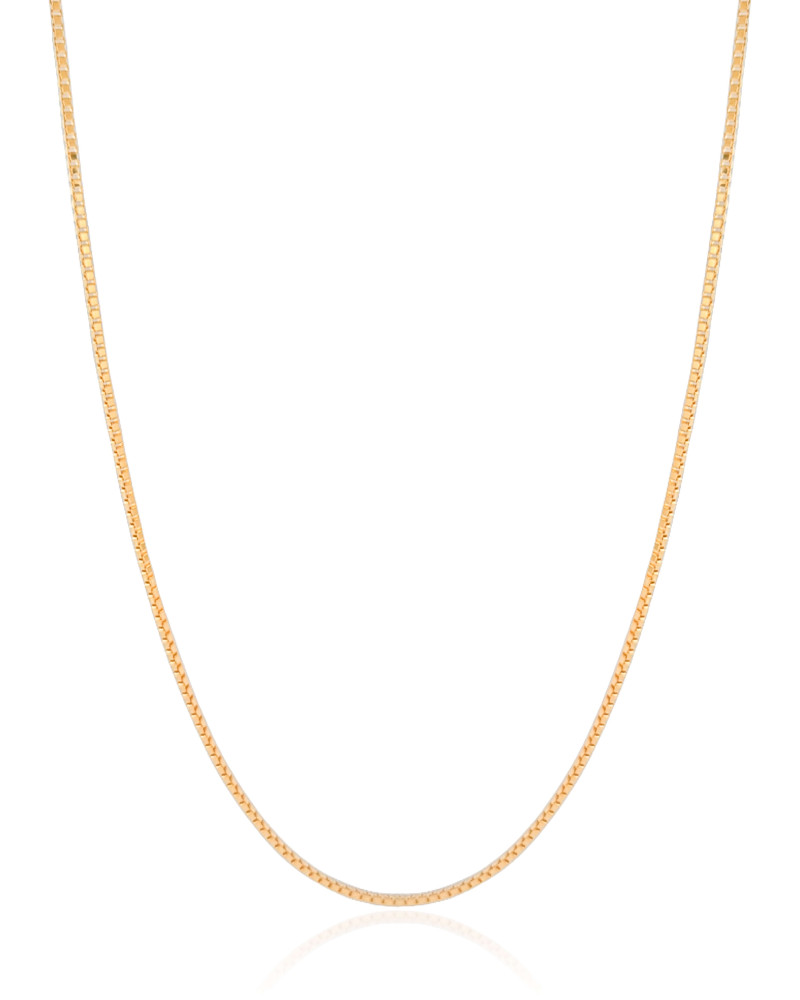 Gargantilha Veneziana 1 mm Banhado a Ouro 18K