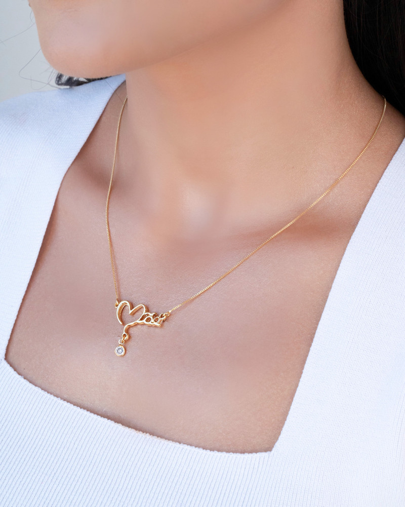 Gargantilha Veneziana Mãe Ponto de Luz Cristal Banhado a Ouro 18K