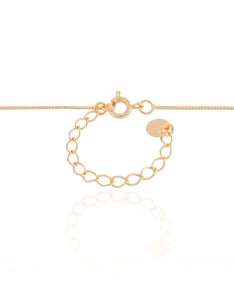 Gargantilha Veneziana Mãe Ponto de Luz Cristal Banhado a Ouro 18K