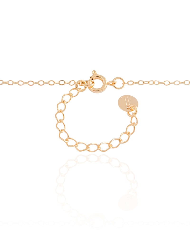 Gargantilha Filho Menino Menina Corações Lisos Banhado a Ouro 18K - 45 cm