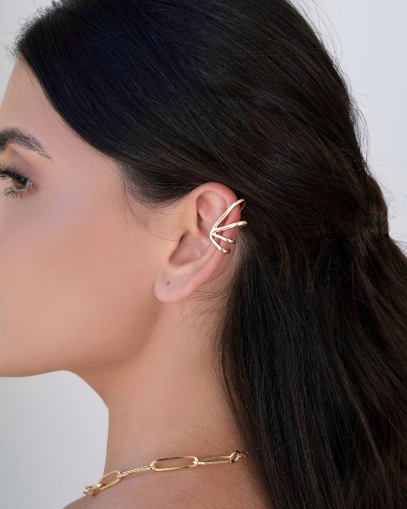 Piercing Quatro Filetes Banhado a Ouro 18K