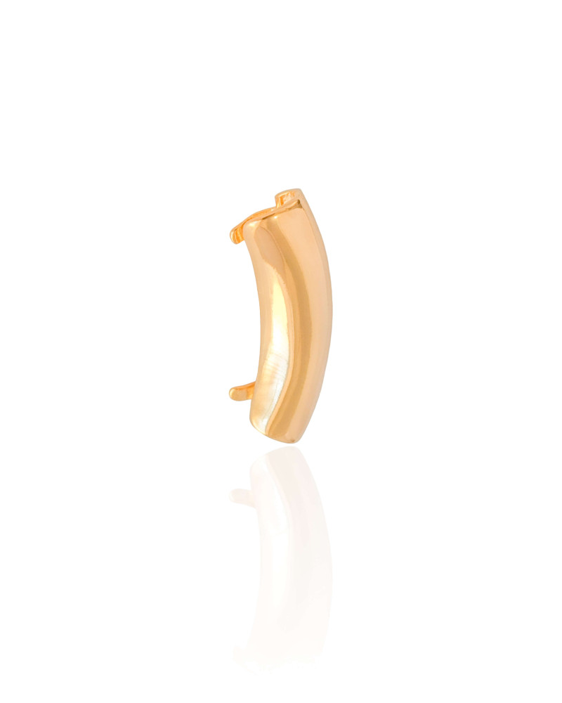 Piercing Tubo Liso Banhado a Ouro 18K