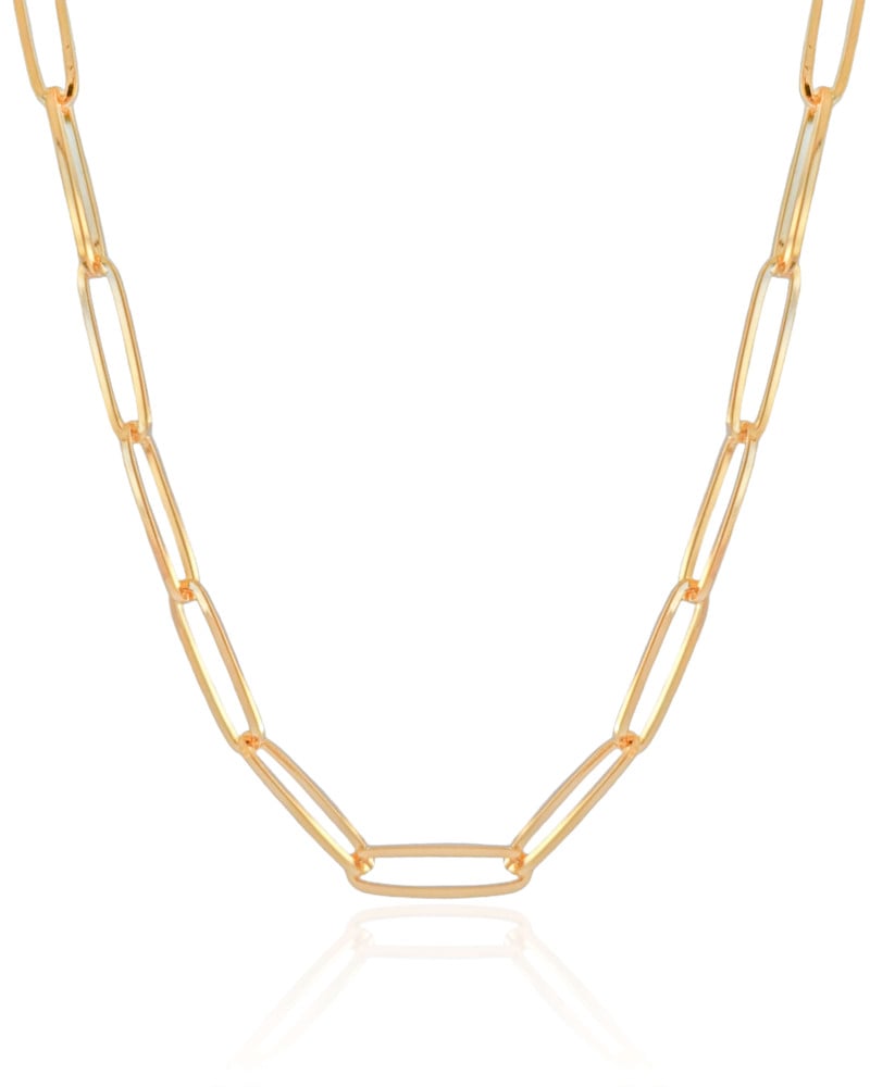 Choker Elos Ovais Banhado a Ouro 18K