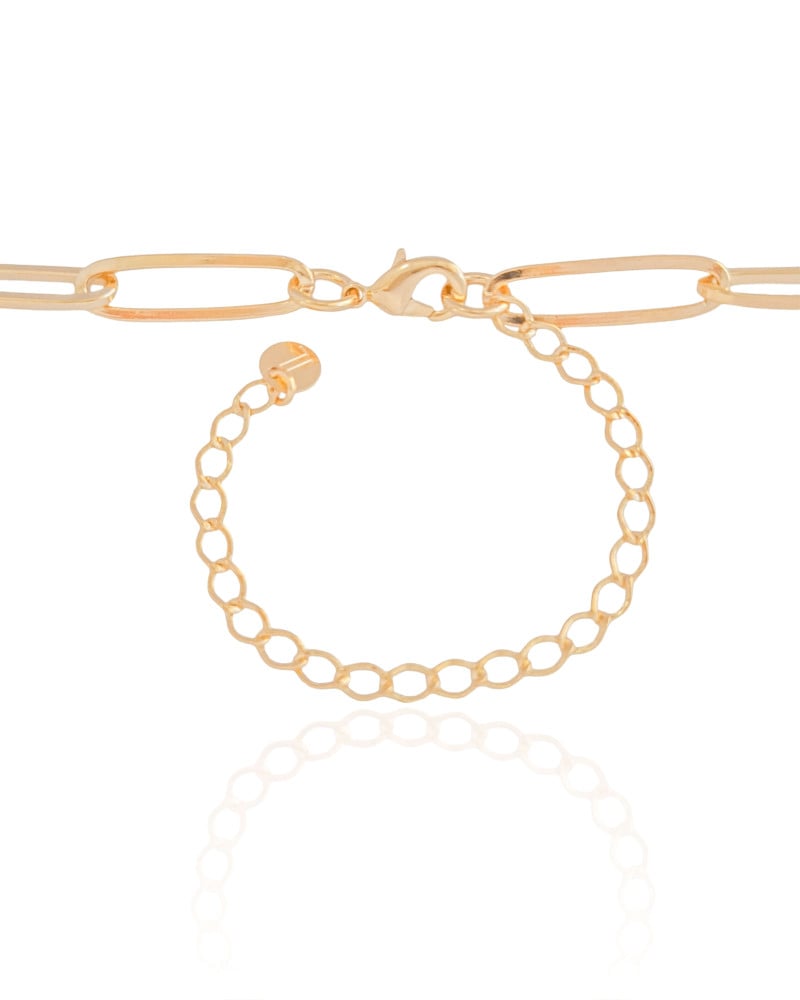 Choker Elos Ovais Banhado a Ouro 18K