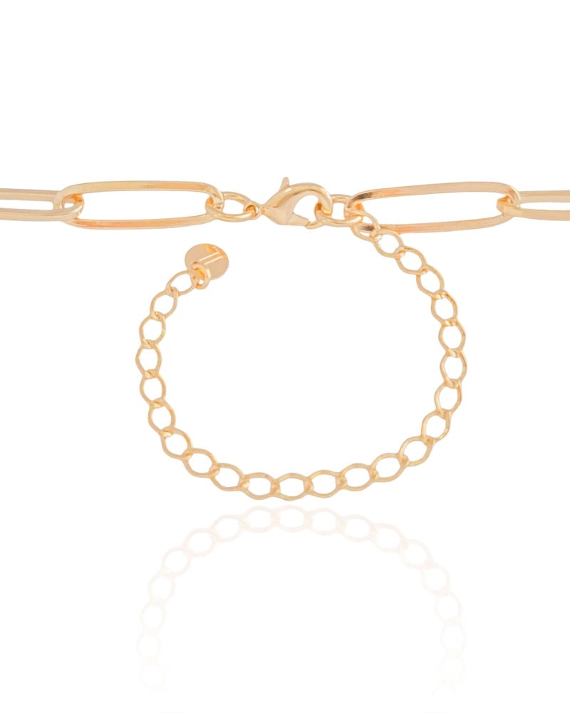 Choker Elos Ovais Banhado a Ouro 18K