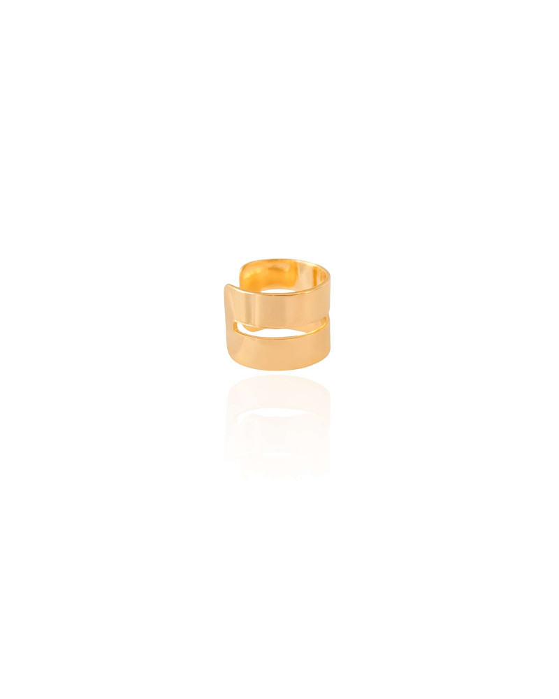 Piercing Vazado Liso Banhado a Ouro 18K