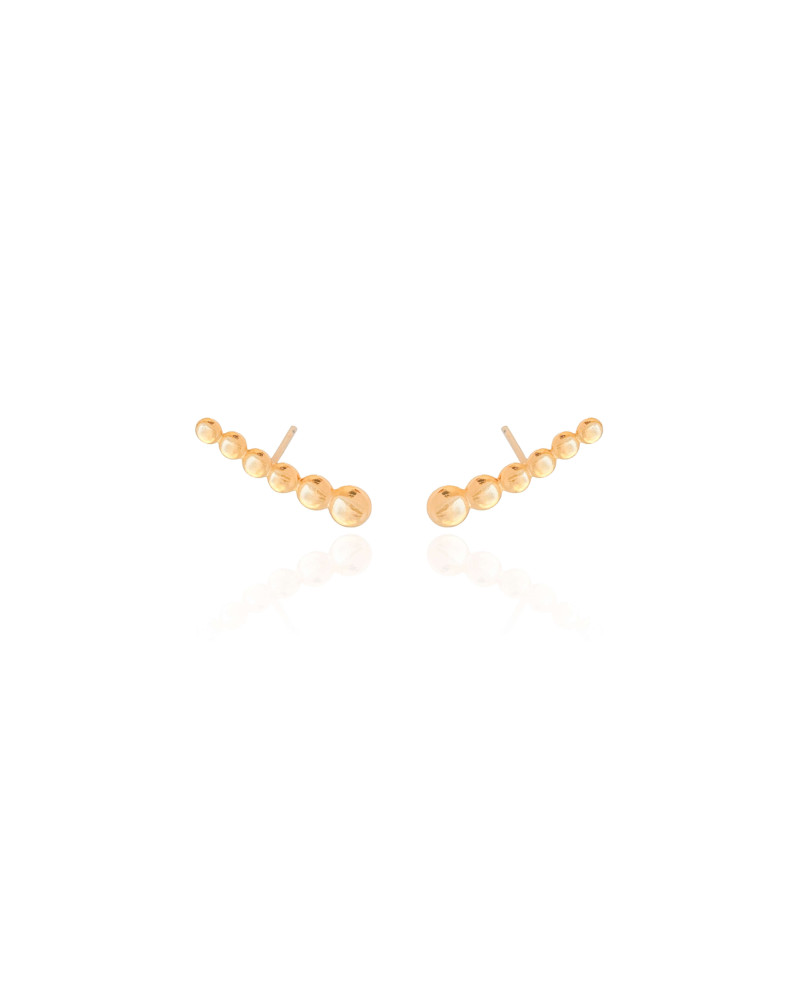 Ear Cuff Redondo Liso Banhado a Ouro 18K