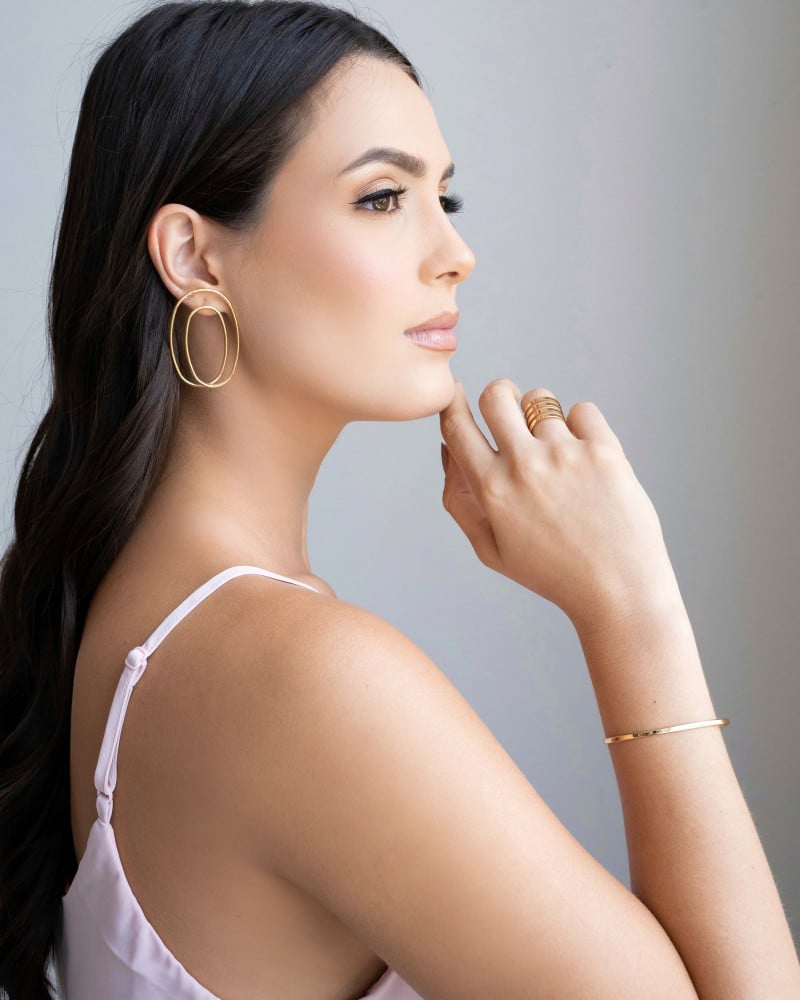 Bracelete Liso Banhado a Ouro 18K